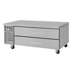 image of Turbo Air PRCBE-60R-N-FT 60" 2 Drawers Refrigerated Chef Base, Flat Top, 9.77 cu. ft.