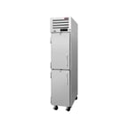 image of Turbo Air PRO-15-2F-N 17" One Section Reach-In Freezer w/ 2 Half Solid Doors, All Stainless Steel, 13 cu. ft.