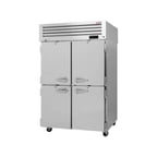 image of Turbo Air PRO-50-4F-N 51" Two Section Reach-In Freezer w/ 4 Half Solid Doors, All Stainless Steel, 48 cu. ft.