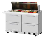 image of Turbo Air PST-48-18-D4-FB-N 48" Mega Top Sandwich/Salad Prep Table w/ 4 Drawers, 18 Pans