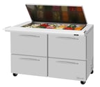 image of Turbo Air PST-48-18-D4-N-FL 48" Mega Top Sandwich/Salad Prep Table w/ 4 Drawers, 18 Pans