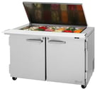 image of Turbo Air PST-48-18-N-FL 48" Mega Top Sandwich/Salad Prep Table w/ 2 Doors, 18 Pans
