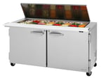 image of Turbo Air PST-60-24-N-FL 60" Mega Top Sandwich/Salad Prep Table w/ 2 Doors, 24 Pans