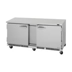 image of Turbo Air PUR-72-FB-N 70" 2-Section Undercounter Refrigerator w/ 2 Doors, 17.6 cu. ft.