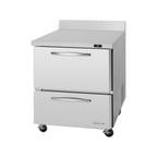 image of Turbo Air PWR-28-D2-N 27" 1-Section Worktop Refrigerator w/ 1 Drawers, 6.8 cu. ft.