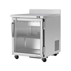 image of Turbo Air PWR-28-G-N 27" 1-Section Worktop Refrigerator w/ 1 Glass Door, 6.8 cu. ft.