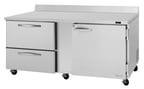 image of Turbo Air PWR-72-D2R(L)-N 72" 2-Section Worktop Refrigerator w/ 1 Door & 2 Drawers, 18.8 cu. ft.