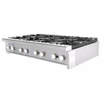 image of Turbo Air TAHP-48-8 48" Countertop Gas Hotplate with (8) Burners, Manual Control, 256.000 BTU