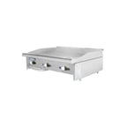 image of Turbo Air TAMG-36 36" Countertop Manual Gas Griddle, 3/4" Steel Plate, 66.000 BTU