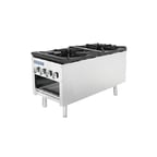 image of Turbo Air TASP-18-D 18" Gas Stock Pot Range w/ (2) Three Ring Burners, Front to Back Design, 158.000 BTU