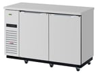 image of Turbo Air TBB-2SSD-N6 Refrigerated Back Bar Cabinet w/ 19 Cu Ft, 2 Solid Doors, Side Mount