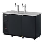 image of Turbo Air TBD-2SBD-N6 58" 2 Column Stainless Steel Beer Dispenser w/ 2 Keg Capacity