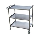 image of Turbo Air TBUS-1828E, 430 Stainless Steel Utility Cart w/ 3 Shelves (18" x 28")