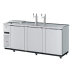 image of Turbo Air TCB-4SDD-N 90" Draft Beer Cooler w/ 4 Kegs, 2 Dual-Tap Towers