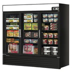 image of Turbo Air TGF-72FAB-N 81" 3 Glass Door Merchandiser Freezer in Black, 58.45 cu. ft.