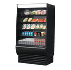 image of Turbo Air TOM-36DXB-SP(-A)-N Extra Deep Vertical Open Air Merchandiser in Black, Self-Contained, 4 Shelves, Solid Sides, 17.1 cu. ft.