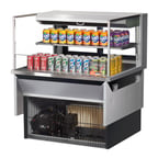image of Turbo Air TOM-36L-UFD-S-2SI-N 36" Drop In Open Refrigerated Deli Display Case