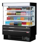 image of Turbo Air TOM-50MSEW(B)-N 51" Vertical Open Air Merchandiser, Specify Exterior, Self-Contained, 3 Shelves, 13.8 cu. ft.