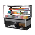 image of Turbo Air TOM-60L-UFD-S-3SI-N 60" Drop In Open Refrigerated Deli Display Case
