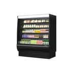 image of Turbo Air TOM-72DXB-SP(-A)-N 68" Vertical Open Air Merchandiser in Black, Self-Contained, 4 Shelves, 34.1 cu ft.