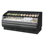 image of Turbo Air TOM-75LB-SP(-A)-N 75" Horizontal Open Air Merchandiser in Black, Shelf-Contained, 2 Shelves, 14.8 cu. ft.