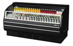 image of Turbo Air TOM-75SB-SP(-A)-N 75" Horizontal Slim Profile Open Air Merchandiser in Black, Self-Contained, 3 Shelves, 13.5 cu. ft.