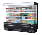 image of Turbo Air TOM-96SEW(B)-N 100" Vertical Open Air Merchandiser, Specify Exterior, Self-Contained, 4 Shelves, 42.6 cu. ft.