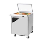 image of Turbo Air TST-28SD-12-N-GL 28" Mega Top Sandwich/Salad Prep Table w/ 1 Door, 12 Pans