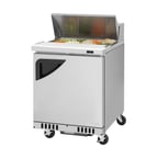 image of Turbo Air TST-28SD-FB-N 27" One Section Sandwich / Salad Prep Table w/ 1 Door, 8 Pans