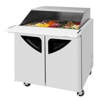 image of Turbo Air TST-36SD-15-N-SL 36" Mega Top Sandwich/Salad Prep Table w/ 2 Doors, 15 Pans
