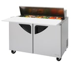 image of Turbo Air TST-48SD-12-N 48" Two Section Sandwich / Salad Prep Table w/ 2 Doors, 12 Pans