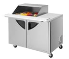 image of Turbo Air TST-48SD-12M-N-SL(-LW) 48" Mega Top Sandwich/Salad Prep Table w/ 2 Doors, 12 Pans