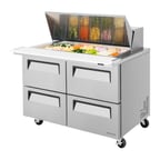 image of Turbo Air TST-48SD-18-D4-N 48" Mega Top Sandwich/Salad Prep Table w/ 4 Drawers, 18 Pans
