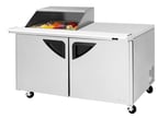 image of Turbo Air TST-60SD-12M-N-SL(-LW) 60" Mega Top Sandwich/Salad Prep Table w/ 2 Doors, 12 Pans