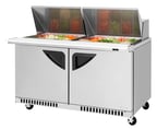 image of Turbo Air TST-60SD-24-FB-N 60" Mega Top Sandwich/Salad Prep Table w/ 2 Doors, 24 Pans