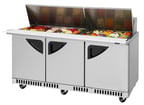 image of Turbo Air TST-72SD-30-FB-N 72" Mega Top Sandwich/Salad Prep Table w/ 3 Doors, 30 Pans
