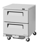 image of Turbo Air TUF-28SD-D2-FB-N 27" 1-Section Undercounter Freezer w/ 2 Drawers, 6.8 cu. ft.