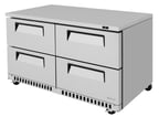 image of Turbo Air TUR-60SD-D4-FB-N 60" 2-Section Undercounter Refrigerator w/ 4 Drawers, 14.8 cu. ft.