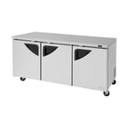 image of Turbo Air TUR-72SD-N 72" 3-Section Undercounter Refrigerator w/ 3 Doors, 18.8 cu. ft.
