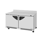 image of Turbo Air TWR-60SD-FB-N 60" 2-Section Worktop Refrigerator w/ 2 Doors, 14.8 cu. ft.