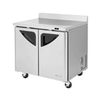 image of Turbo Air TWR-36SD-N6 36" 2-Section Worktop Refrigerator w/ 2 Doors, 9 cu. ft.