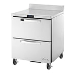 image of True TWT-27D-2-HC~SPEC3 27" 1-Section Worktop Refrigerator w/ 2 Drawers, All Stainless Steel