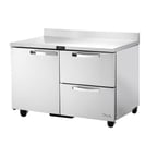 image of True TWT-48D-2-HC~SPEC3 48" 2-Section Worktop Refrigerator w/ 2 Drawers & 1 Door