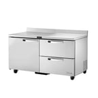 image of True TWT-60D-2-HC~SPEC3 60" 2-Section Worktop Refrigerator w/ 2 Drawers & 1 Door