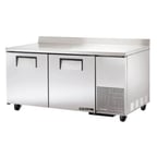 image of True TWT-67-HC 67" 2-Section Worktop Refrigerator w/ 2 Doors, Side Mounted Front Breather