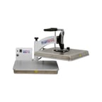 image of DoughXpress TXM-15 16" Dual Heat Manual Tortilla Pizza Dough Press, 15 x 15" Platens, 3100W, 220V