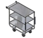 image of Winholt UC-3-2133SS Stainless Steel 3-Shelf Utility Cart w/ 500 lbs Per Shelf Capacity
