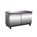 image of Serv-Ware UCF-60-HC 61" 2-Section Undercounter Freezer w/ 2 Doors, 15.5 cu.ft.