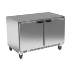 image of Beverage Air UCF48AHC 48" 2-Section Undercounter Freezer w/ 2 Doors, 11 cu. ft.