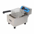 image of Uniworld UEF-101 Full Pot Countertop Electric Fryer w/ 22.05-Lb. Capacity, 1 Basket, Night Cover